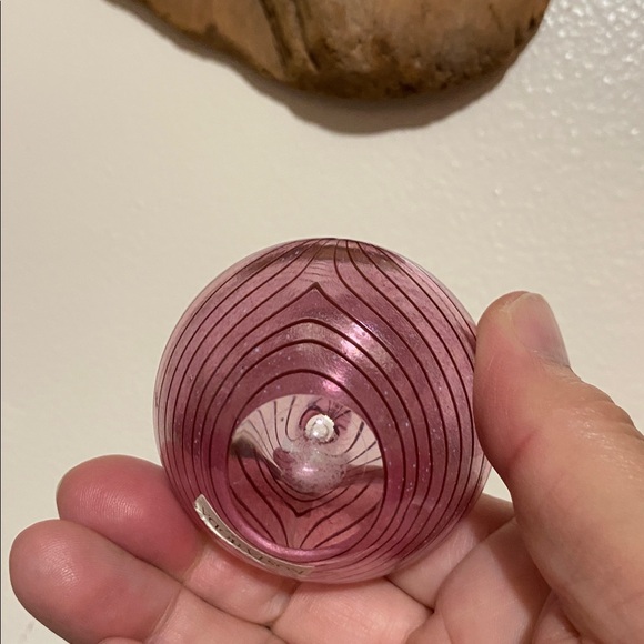 Vintage pink Costa Boda miniature art glass swirly cranberry Swedish glass maker - Picture 6 of 10